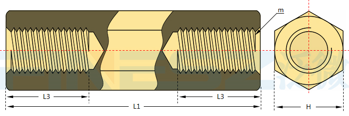 盲孔的隔离柱SN-3